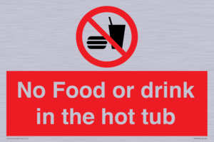 No Food or drink in the hot tub